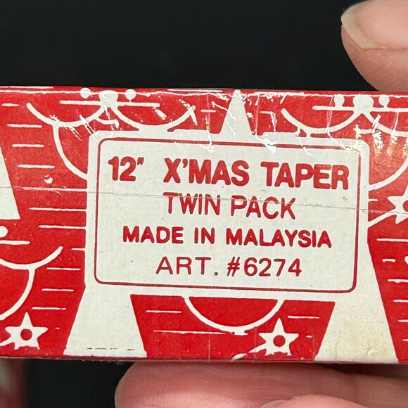 Vintage Kameyama Christmas Tapers Santa Claus set of 2 (E) - Picture 7 of 8